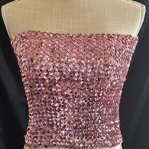 Day Of The Unicorn Pink Sequin Top One Size